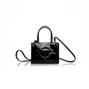 Telfar Small Black Patent Shopping Bag NWT